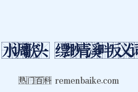 水调歌头·缥缈青溪畔反义词是什么意思的图片